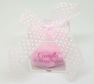 Cubo rosa in Plexiglass 5x5x5 con scritta personalizzabile