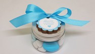Barattolino in plastica con TAG in legno personalizzabile